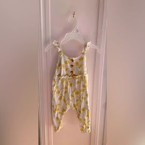 Jessica Simpson baby girls yellow floral romper